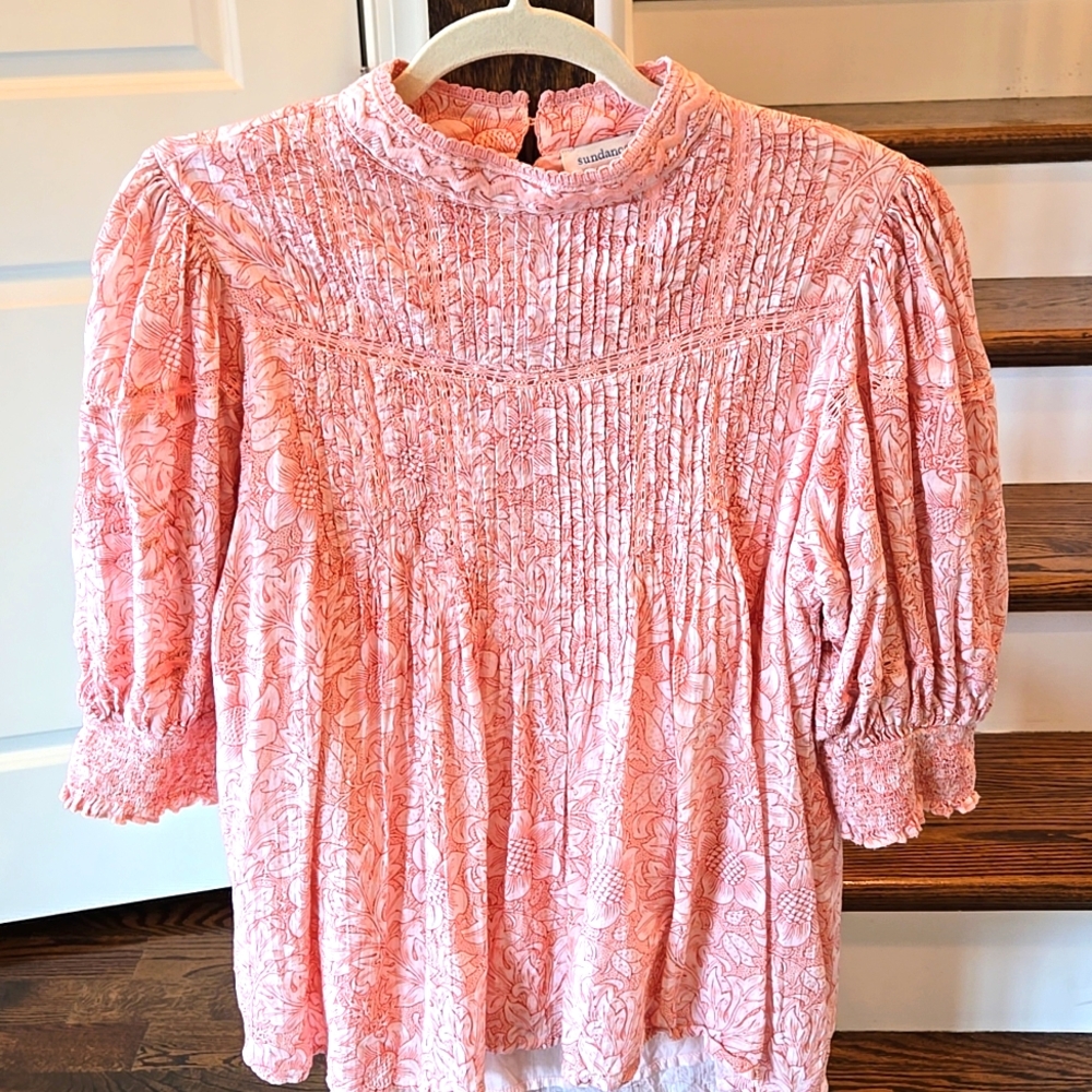 Sundance Grand Fleur Sienna Floral Puff Sleeve Top - Picture 3 of 14
